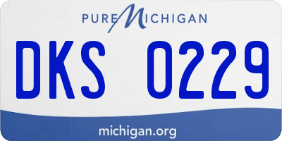 MI license plate DKS0229