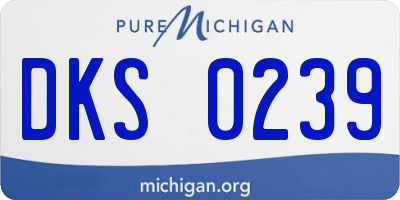 MI license plate DKS0239