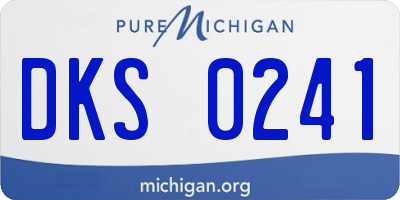 MI license plate DKS0241