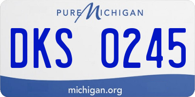 MI license plate DKS0245
