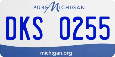 MI license plate DKS0255