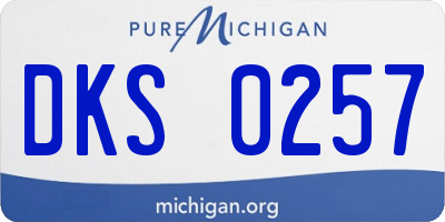 MI license plate DKS0257