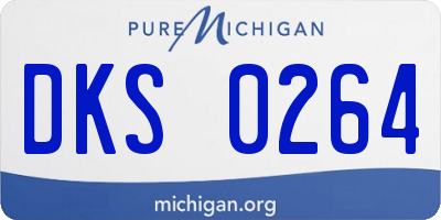 MI license plate DKS0264
