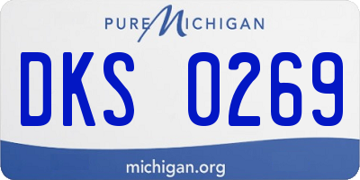 MI license plate DKS0269