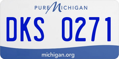 MI license plate DKS0271