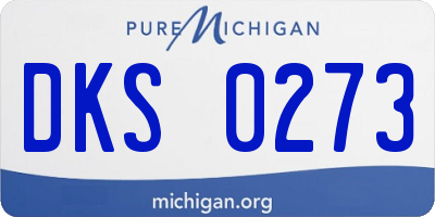 MI license plate DKS0273