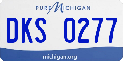 MI license plate DKS0277