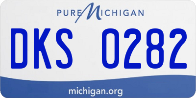 MI license plate DKS0282