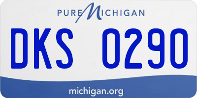 MI license plate DKS0290