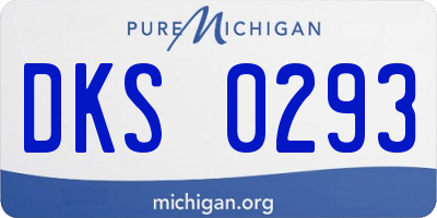 MI license plate DKS0293