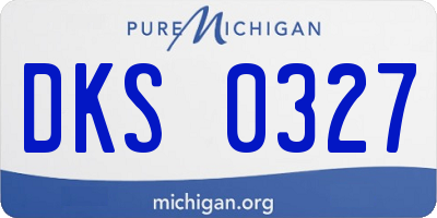 MI license plate DKS0327