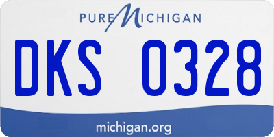 MI license plate DKS0328
