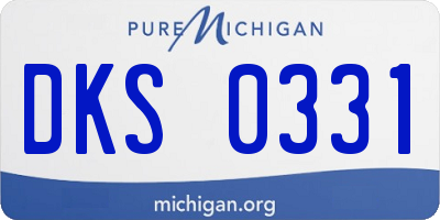 MI license plate DKS0331