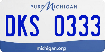 MI license plate DKS0333