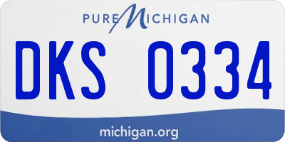 MI license plate DKS0334