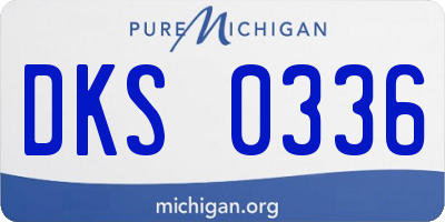 MI license plate DKS0336