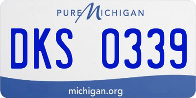 MI license plate DKS0339