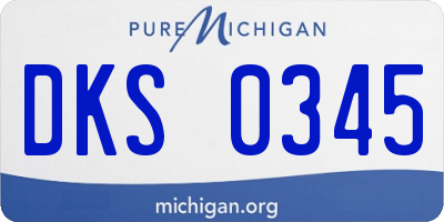 MI license plate DKS0345
