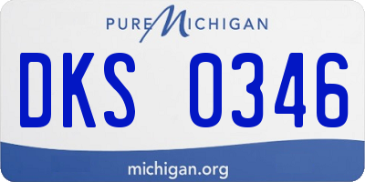 MI license plate DKS0346