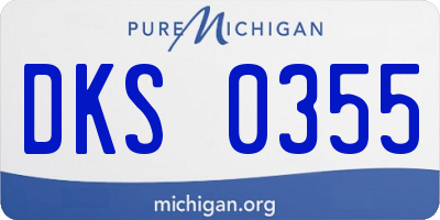 MI license plate DKS0355