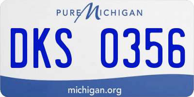 MI license plate DKS0356