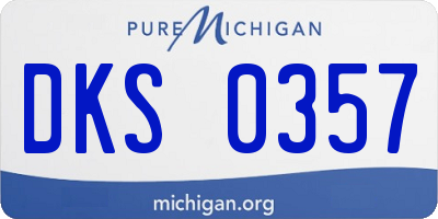 MI license plate DKS0357
