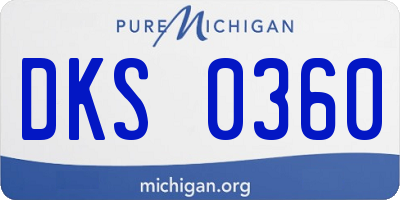 MI license plate DKS0360