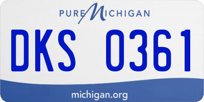 MI license plate DKS0361