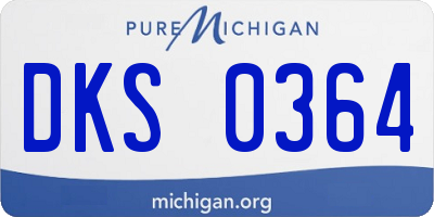 MI license plate DKS0364
