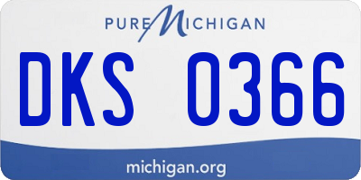 MI license plate DKS0366