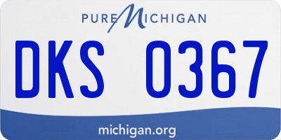 MI license plate DKS0367