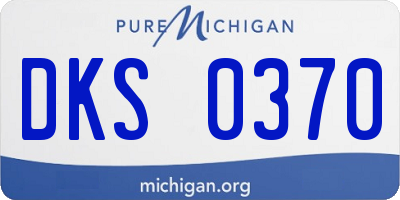MI license plate DKS0370