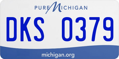 MI license plate DKS0379