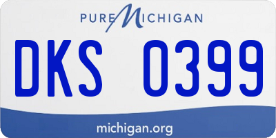 MI license plate DKS0399