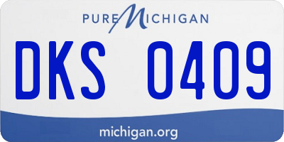 MI license plate DKS0409