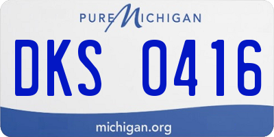 MI license plate DKS0416