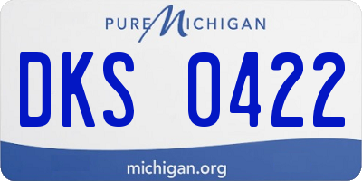 MI license plate DKS0422
