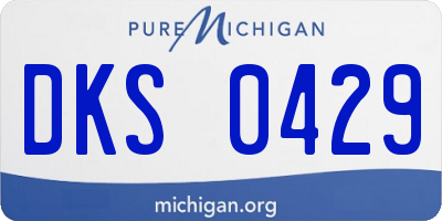 MI license plate DKS0429