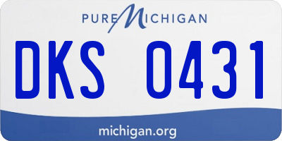 MI license plate DKS0431