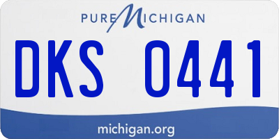 MI license plate DKS0441