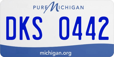 MI license plate DKS0442