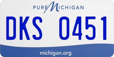 MI license plate DKS0451