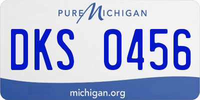 MI license plate DKS0456