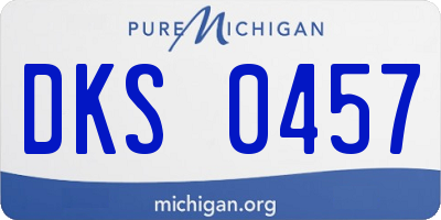 MI license plate DKS0457