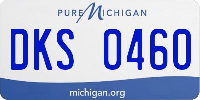 MI license plate DKS0460