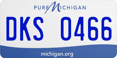 MI license plate DKS0466
