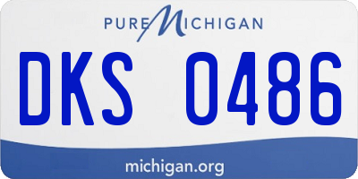 MI license plate DKS0486