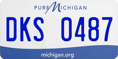MI license plate DKS0487