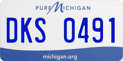 MI license plate DKS0491