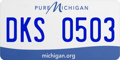 MI license plate DKS0503